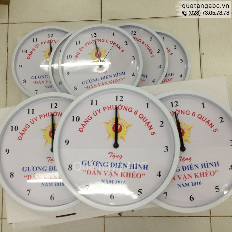 Đồng hồ quảng cáo của ĐẢNG ỦY PHƯỜNG 6 QUẬN 5 đặt in tại INLOGO