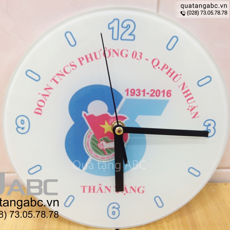 Đồng hồ treo tường của Đoàn TNCS Phường 3 Quận Phú Nhuận