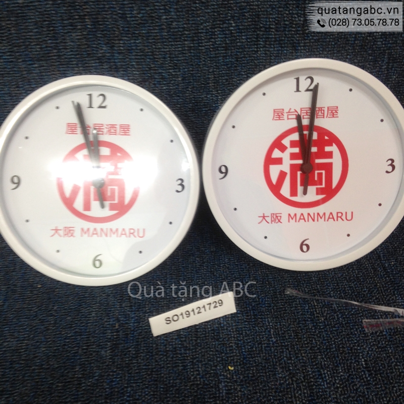 INLOGO sản xuất đồng hồ treo tường cho nhà hàng MANMARU