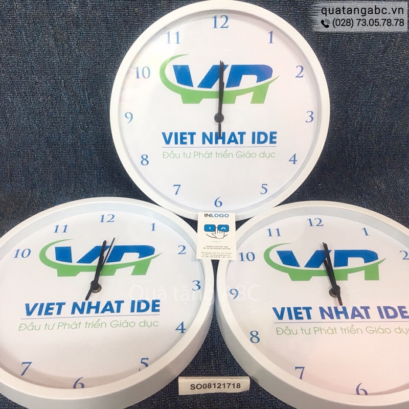 INLOGO sản xuất đồng hồ treo tường cho công ty VIET NHAT IDE